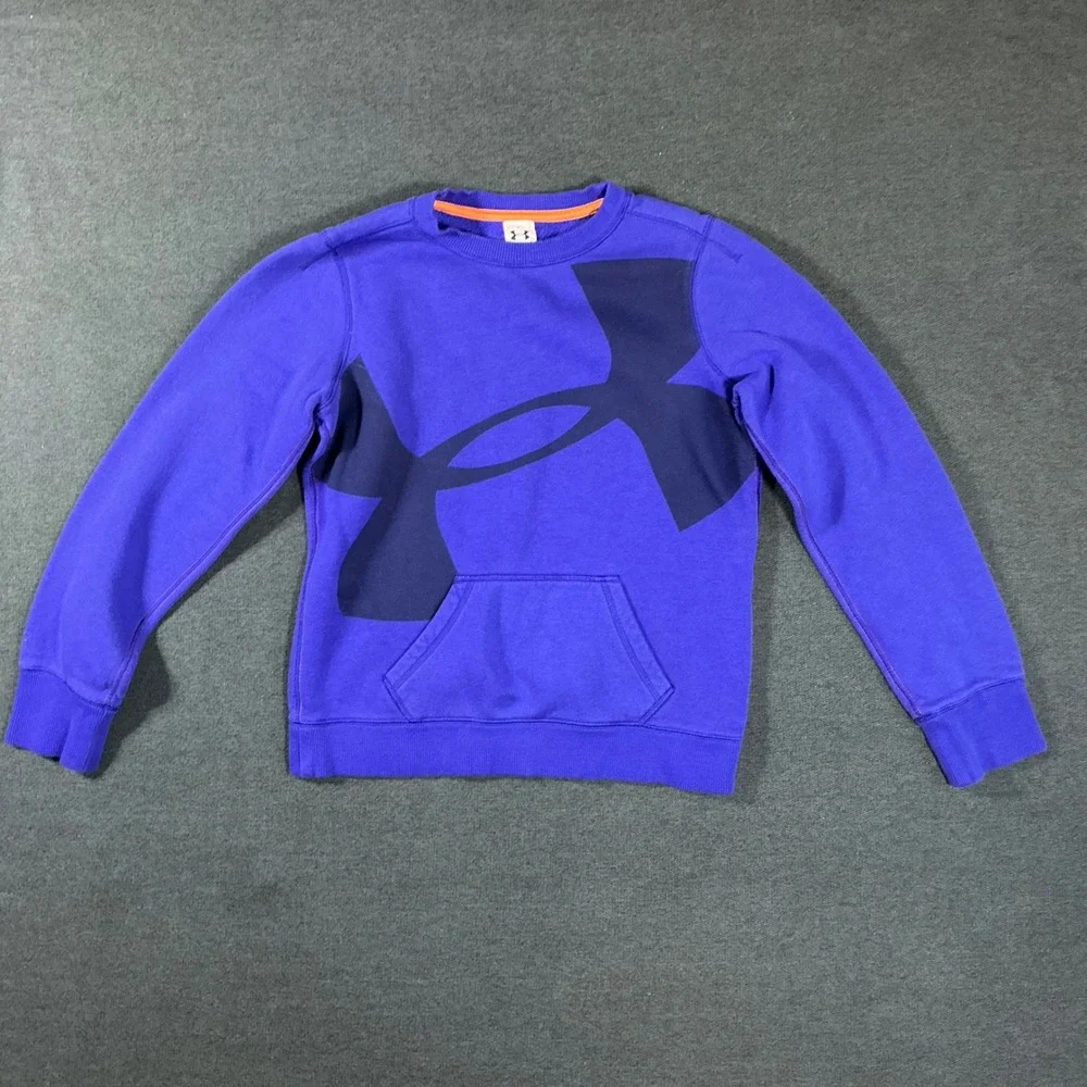Under Armour Kids Purple Fleece Sweatshirt and Joggers Tracksuit Set Size Large